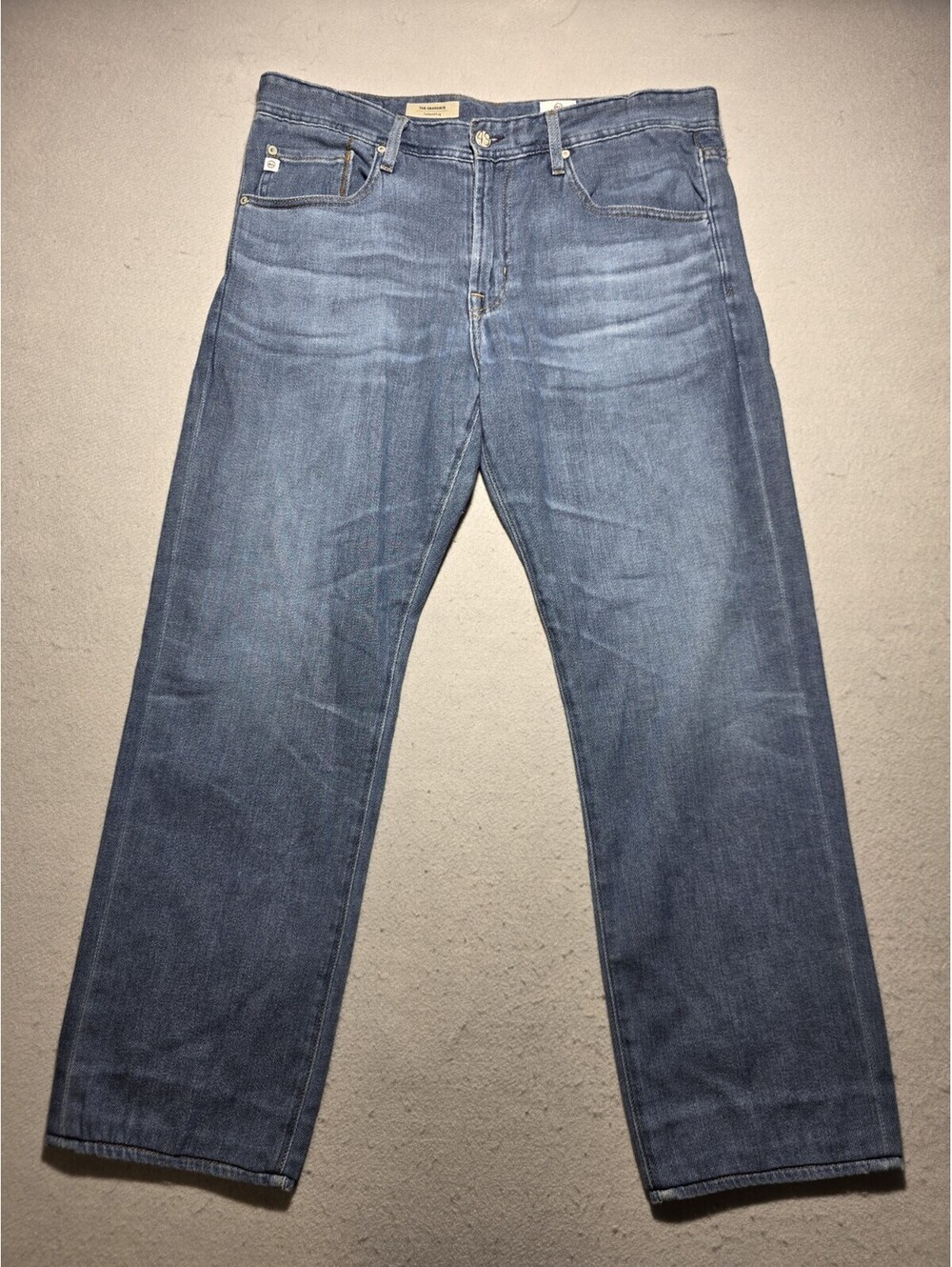 AG Adriano Goldschmied The Graduate Tailored Leg Men's Jeans Size 34 Blue Denim
